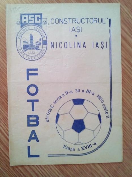 Constructorul Iasi - Nicolina Iasi 1979-1980 - Dunarea Galati Istorie Part 1