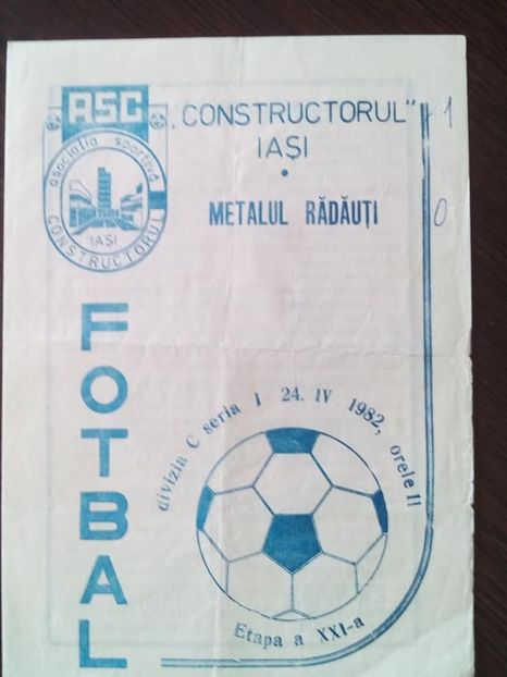 Constructorul Iasi - Metalul Radauti 1981-1982 - Dunarea Galati Istorie Part 1
