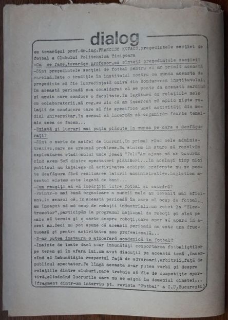 Politehnica Timisoara - Chimia Ramnicu Valcea 1980-1981 - Dunarea Galati Istorie Part 1