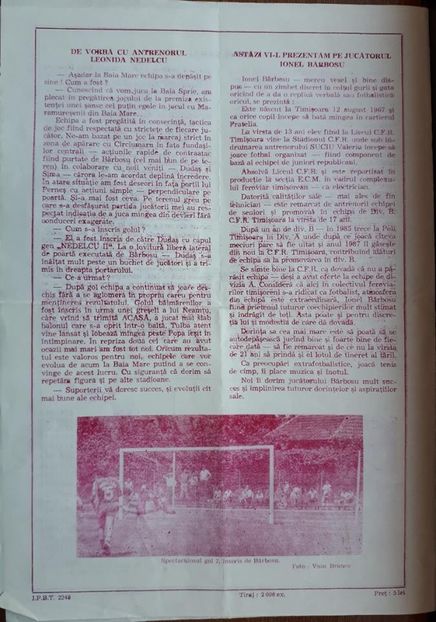 CFR Timisoara - Armatura Zalau 1988-1989 - Dunarea Galati Istorie Part 1