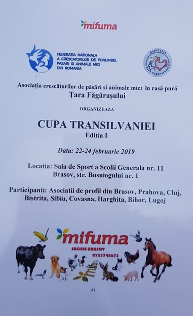  - u -EXPO TARA FAGARASULUI-EXPOZITIA NATIONALA CLUB BRAHMA-COCHIN FĂGĂRAȘ