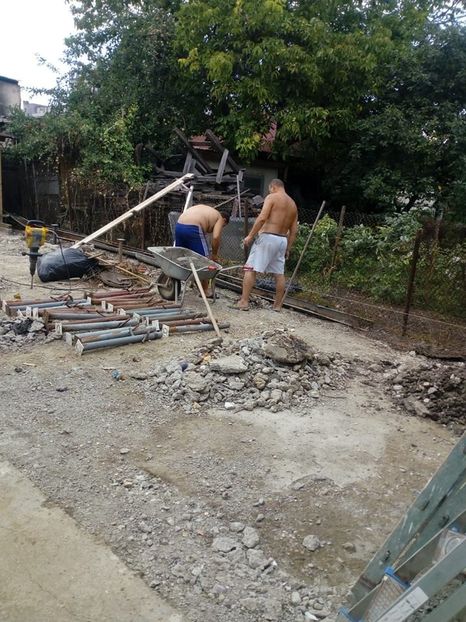Montarea Stalpilor - B-Demolarea Vechilor Volerii si Construirea Celor Noi