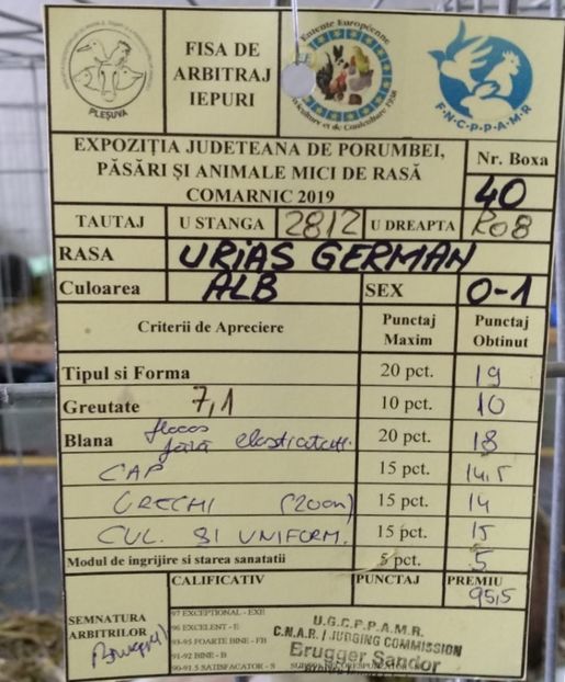 CDC3B244-2D9A-480E-9394-22DD42BE04C0 - 0 Rezultate expo Comarnic 25-27 ian 2019