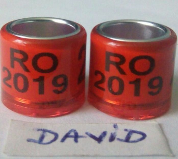 2019-rosu 8mm....-1 leu - Inele porumbei 2019 de vanzare