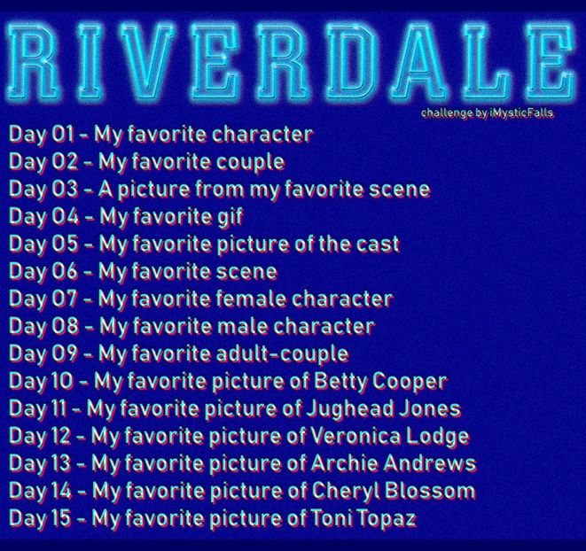  - 15 days RIVERDALE - CHALLENGE