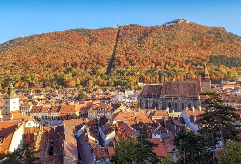 Vedere din Turnul Alb - 05 - Brașov-Postăvaru-oct 2018