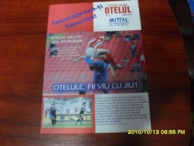 Otelul Galati - Jiul Petrosani 2005-2006 Program Meci - Otelul Galati Istorie Part 1