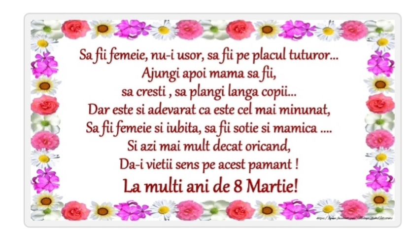  - 1 și 8 Martie