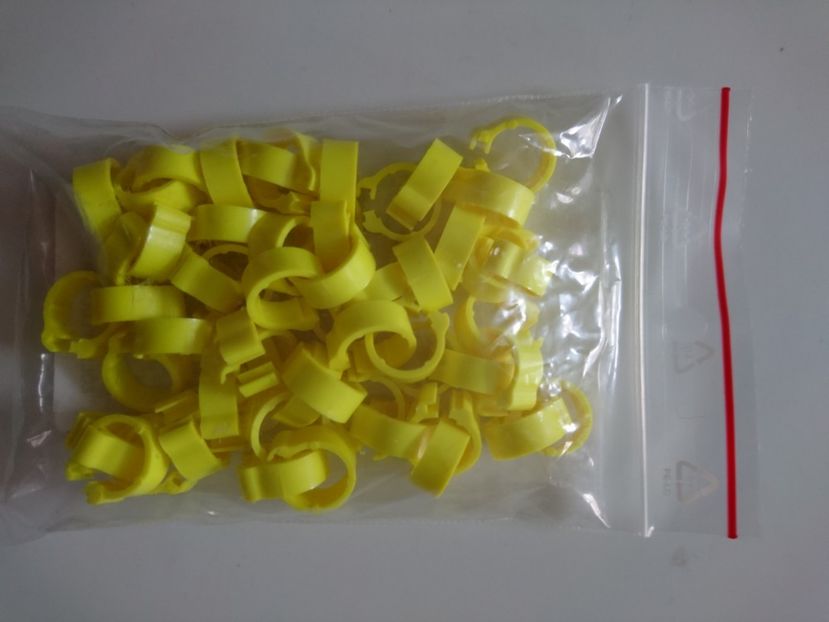 CLEME RECUNOASTERE GALBEN FLUORESCENT 8X5 MM 50 BUC 8 RON - ACCESORII PORUMBEI