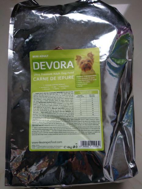 DEVORA GRAIN FREE MINI ADULT CU IEPURE 4 KG 100 RON - DEVORA GRAIN FREE MINI ADULT CU IEPURE 4 KG - 100 RON