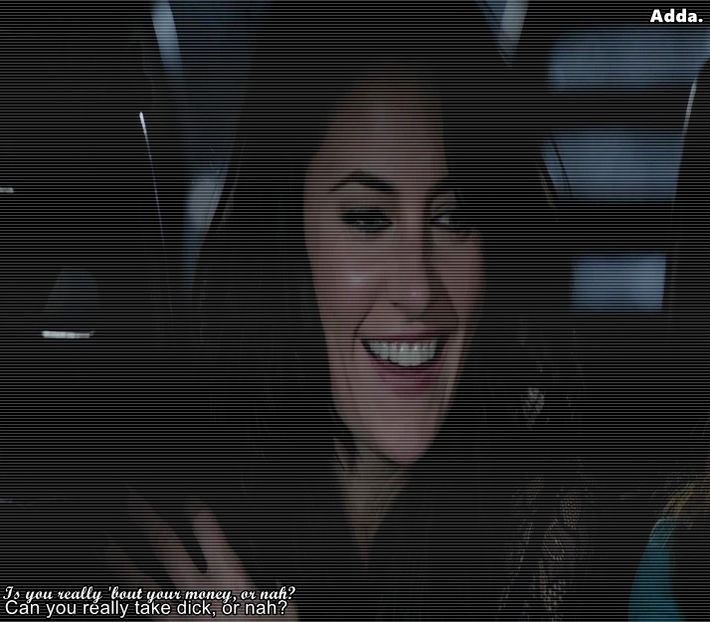 - *se uită la ea și zâmbește ascultând-o* Bine. - SO3xE04 And I find it kinda sad