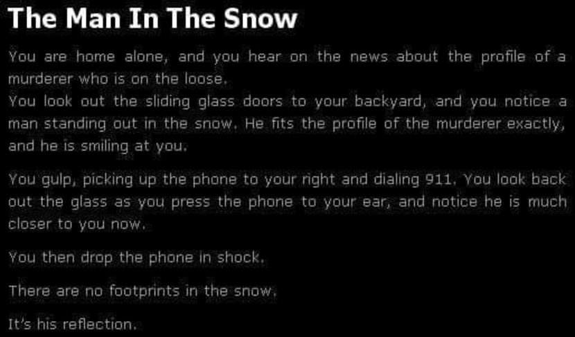  - The man in the snow