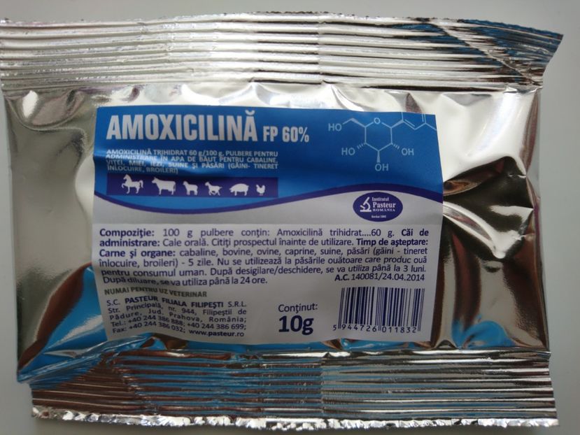  - AMOXICILINA FP 10 G - 7 RON SI 50 DE BANI