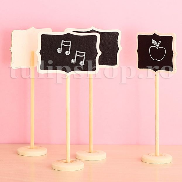 Etichete plante cu stativ si tabla de scris (ornat) - Etichete decorative