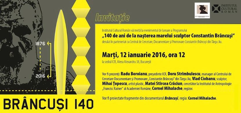160112 Constantin Brancusi, 140 ani de la nastere - 2016-18 A