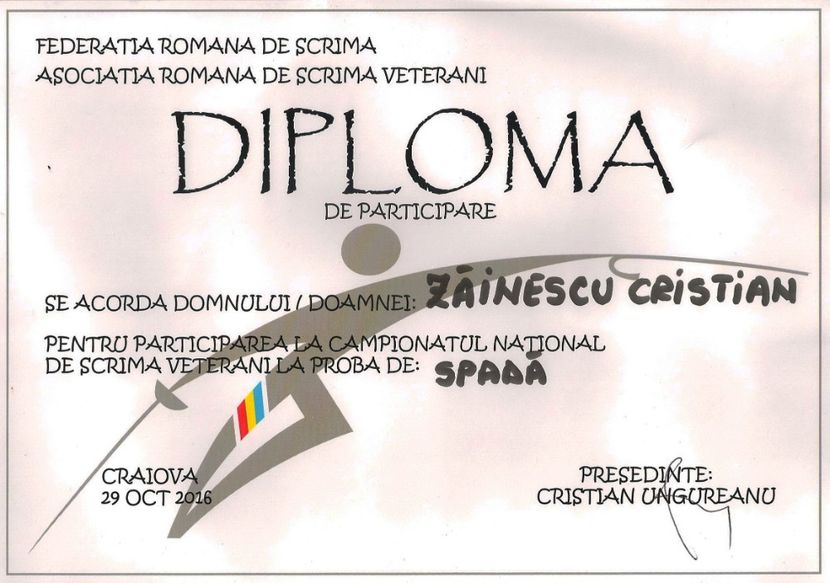 161029 CRAIOVA, DIPLOMA DE PARTICIPARE - 2016-18 A