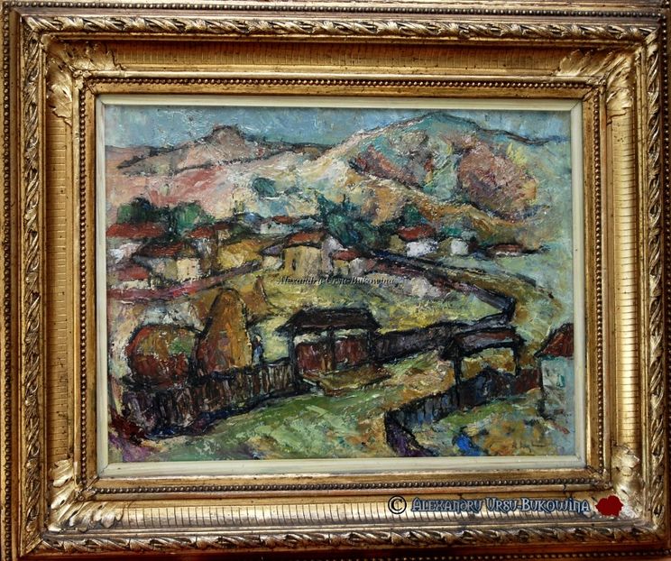Dimitrie Loghin(1910-1982)-Peisaj  rural - Tablouri de vânzare_ _ _