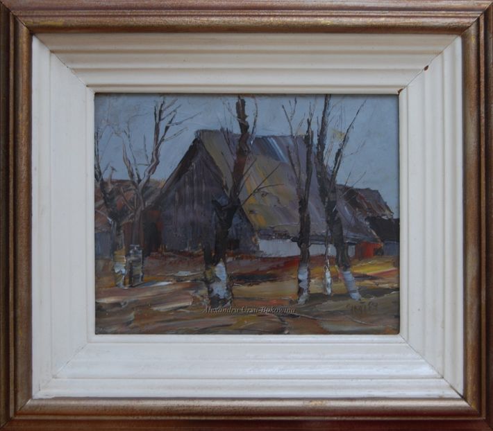 Vasile Anghel Siminiuc(1949)-Șură. 1989 - Tablouri de vânzare_ _ _