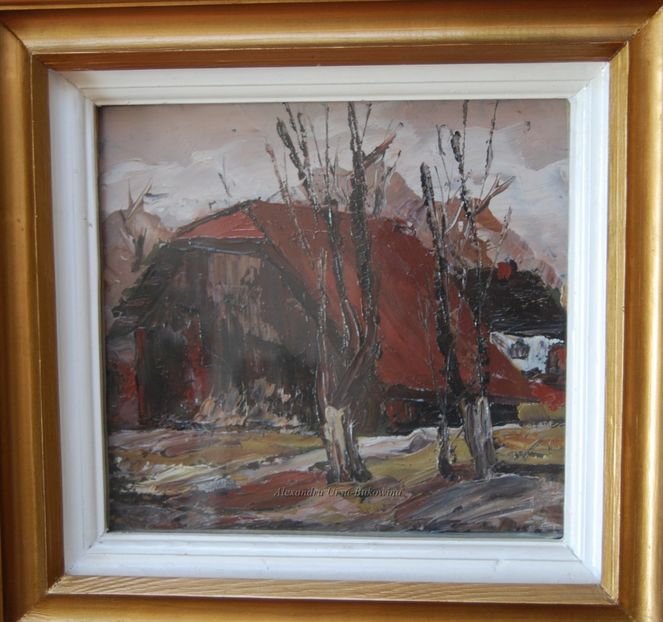 Vasile Anghel Siminiuc(1949)-Șură - Tablouri de vânzare_ _ _