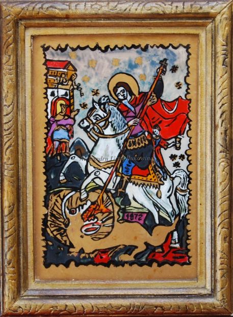 Grigore C.Ursu(1922-2009)-Icoana.Pictura pe sticla 714 - Tablouri de vânzare_ _ _