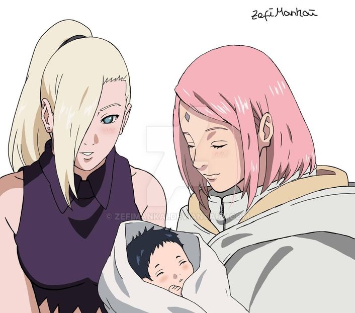 sakura__ino__sarada_by_zefimankai_dau6qh7-fullview - Saku Love Ino