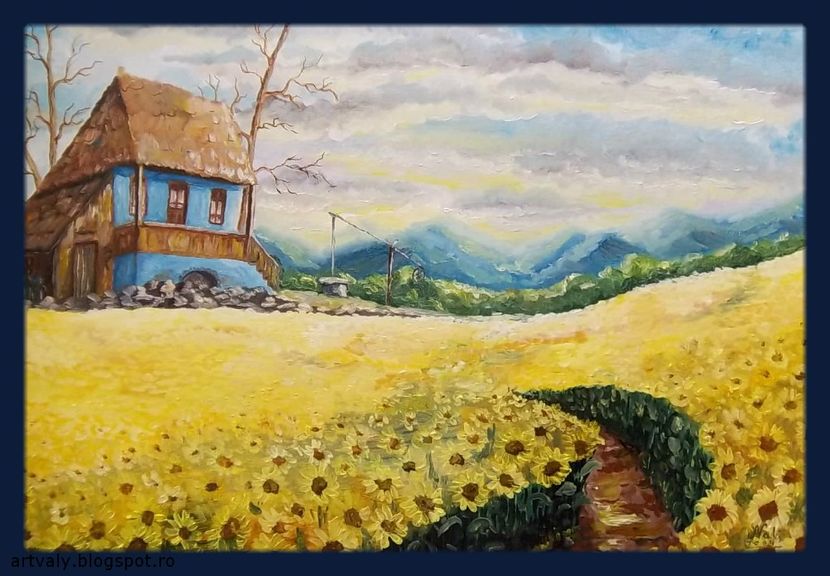 Casuta din lanul de floare - Tablouri