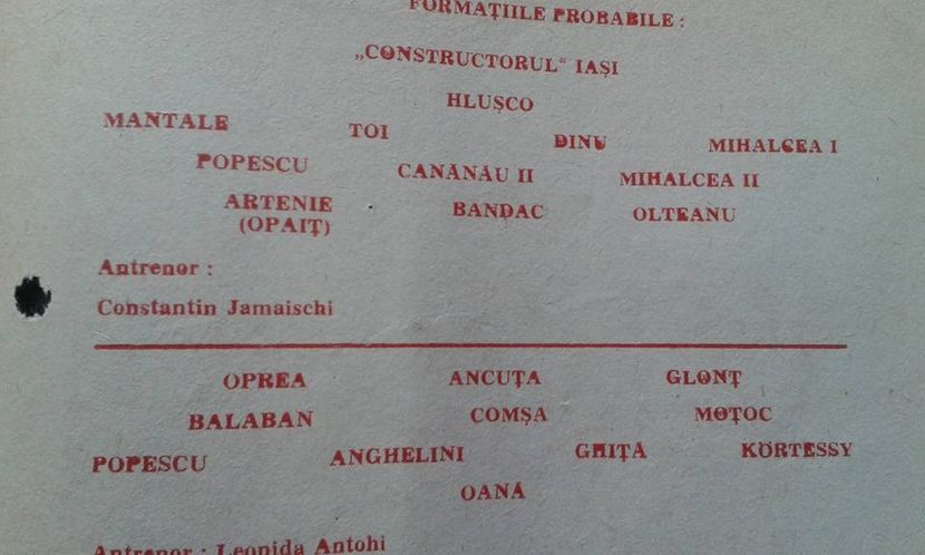 FCM Siderurgistul Galati - Constructorul Iasi 1981-1982 - Dunarea Galati Istorie Part 3