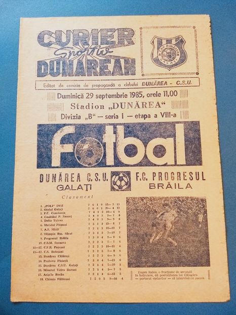 Dunarea CSU Galati 1985-1986 - Dunarea Galati Istorie Part 3