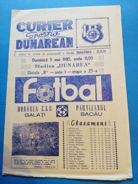 Dunarea CSU Galati 1984-1985 - Dunarea Galati Istorie Part 3