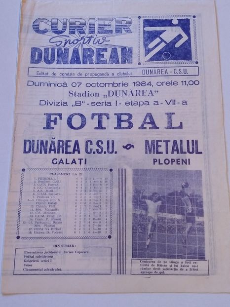 Dunarea CSU Galati 1984-1985 - Dunarea Galati Istorie Part 3