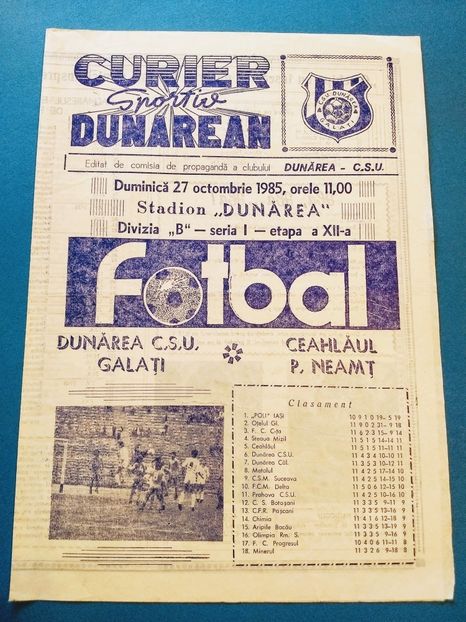 Dunarea CSU Galati 1985-1986 - Dunarea Galati Istorie Part 3