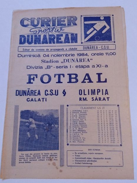 Dunarea CSU Galati 1984-1985 - Dunarea Galati Istorie Part 3