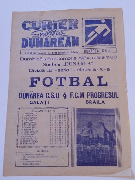 Dunarea CSU Galati 1984-1985 - Dunarea Galati Istorie Part 3