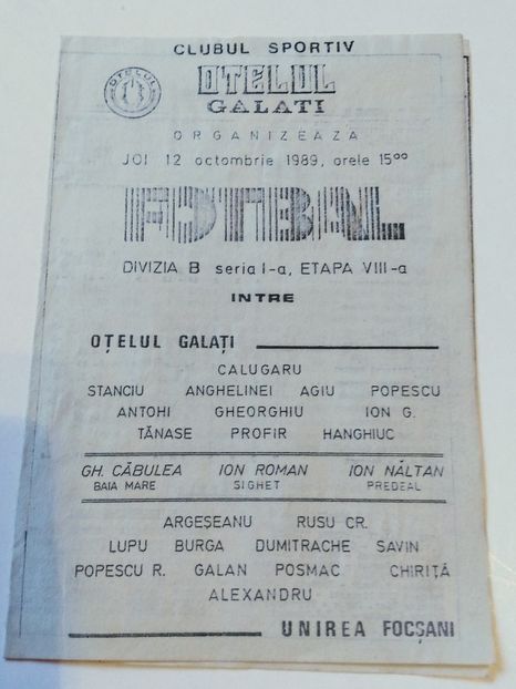 Otelul Galati 1989-1990 - Otelul Galati Istorie Part 1