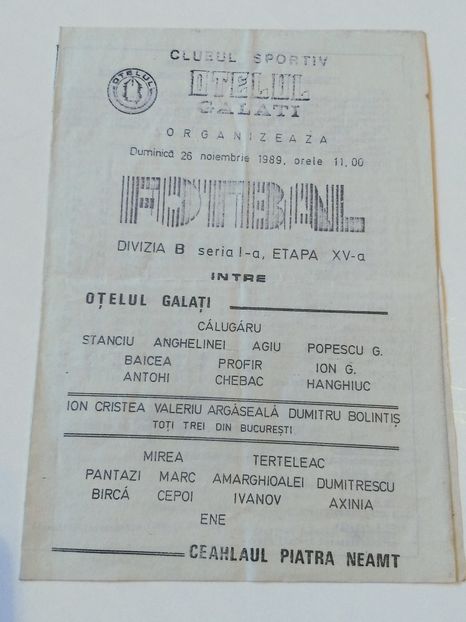 Otelul Galati 1989-1990 - Otelul Galati Istorie Part 1