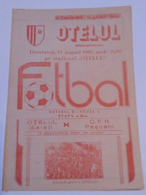 Otelul Galati 1985-1986 - Otelul Galati Istorie Part 1