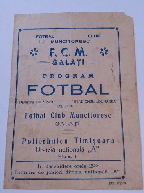 FCM Galati 1979-1980 - Dunarea Galati Istorie Part 3