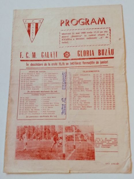 FCM Galati 1979-1980 - Dunarea Galati Istorie Part 3