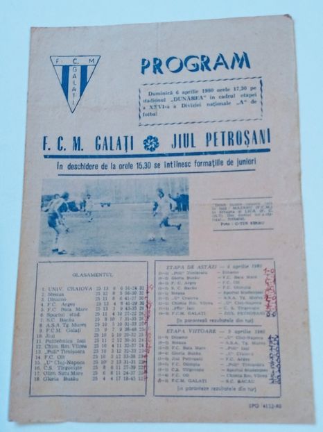 FCM Galati 1979-1980 - Dunarea Galati Istorie Part 3