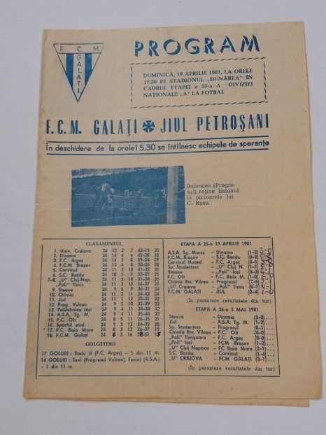 FCM Galati 1980-1981 - Dunarea Galati Istorie Part 3