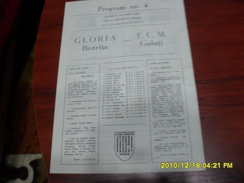 FCM Galati 1981-1982 - Dunarea Galati Istorie Part 3