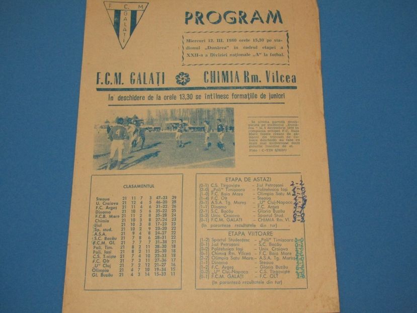 FCM Galati 1979-1980 - Dunarea Galati Istorie Part 3
