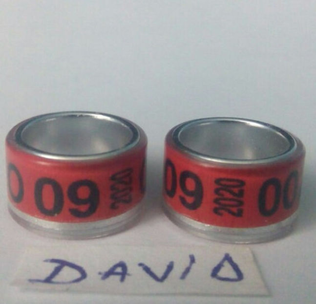 2020-rosu 9mm....-1 leu - Inele porumbei 2020 de vanzare