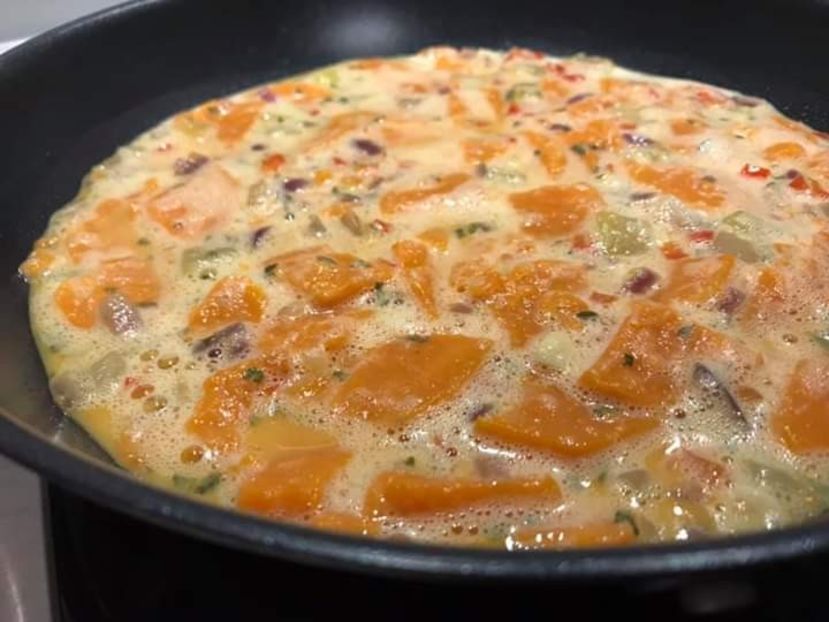  - Tortilla cu cartof dulce si legume