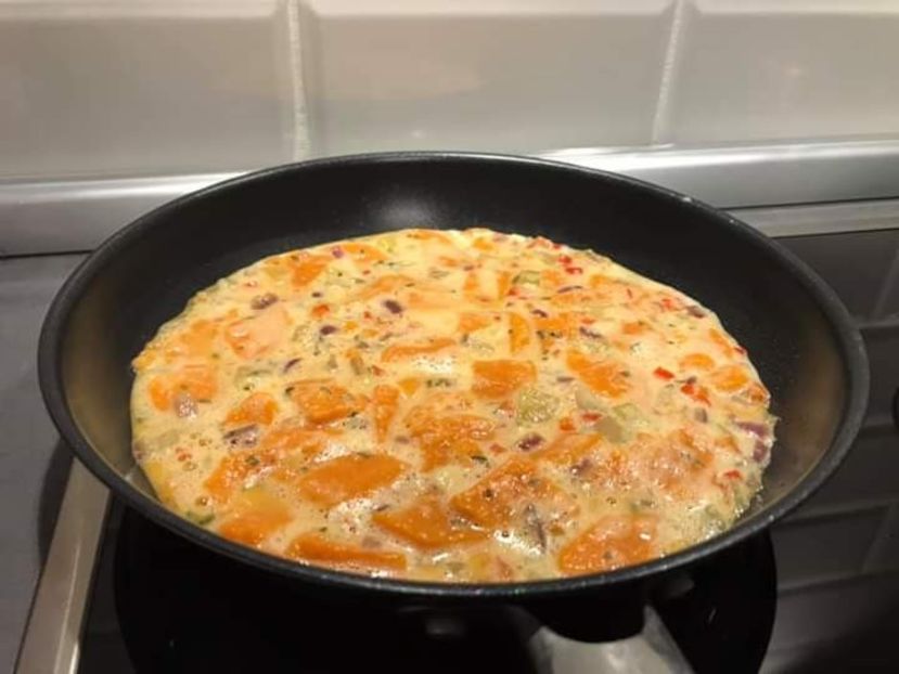  - Tortilla cu cartof dulce si legume
