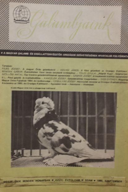 1985 SZEPTEMBER - CARTI REVISTE DESPRE PORUMBEI