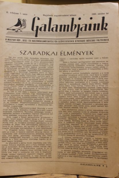 1960  OKTOBER - CARTI REVISTE DESPRE PORUMBEI