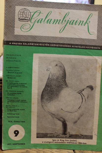 1977  SZEPTEMBER - CARTI REVISTE DESPRE PORUMBEI