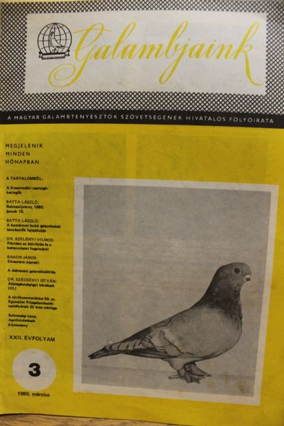 1980 MARCIUS - CARTI REVISTE DESPRE PORUMBEI