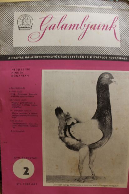 1975 FEBRUAR - CARTI REVISTE DESPRE PORUMBEI